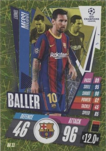 2020-21 Topps Match Attax Lionel Messi Ballers #BA11 + Super Skill