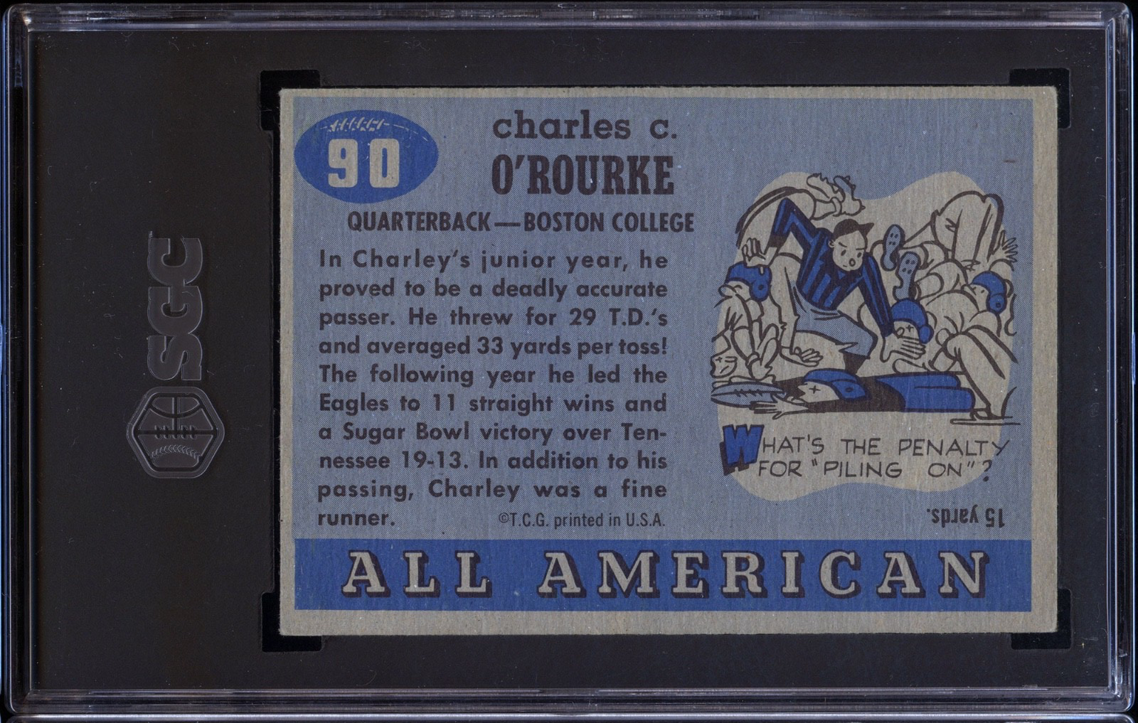 1955 Topps All American - Charles O'Rourke #90 (RC) for sale online | eBay