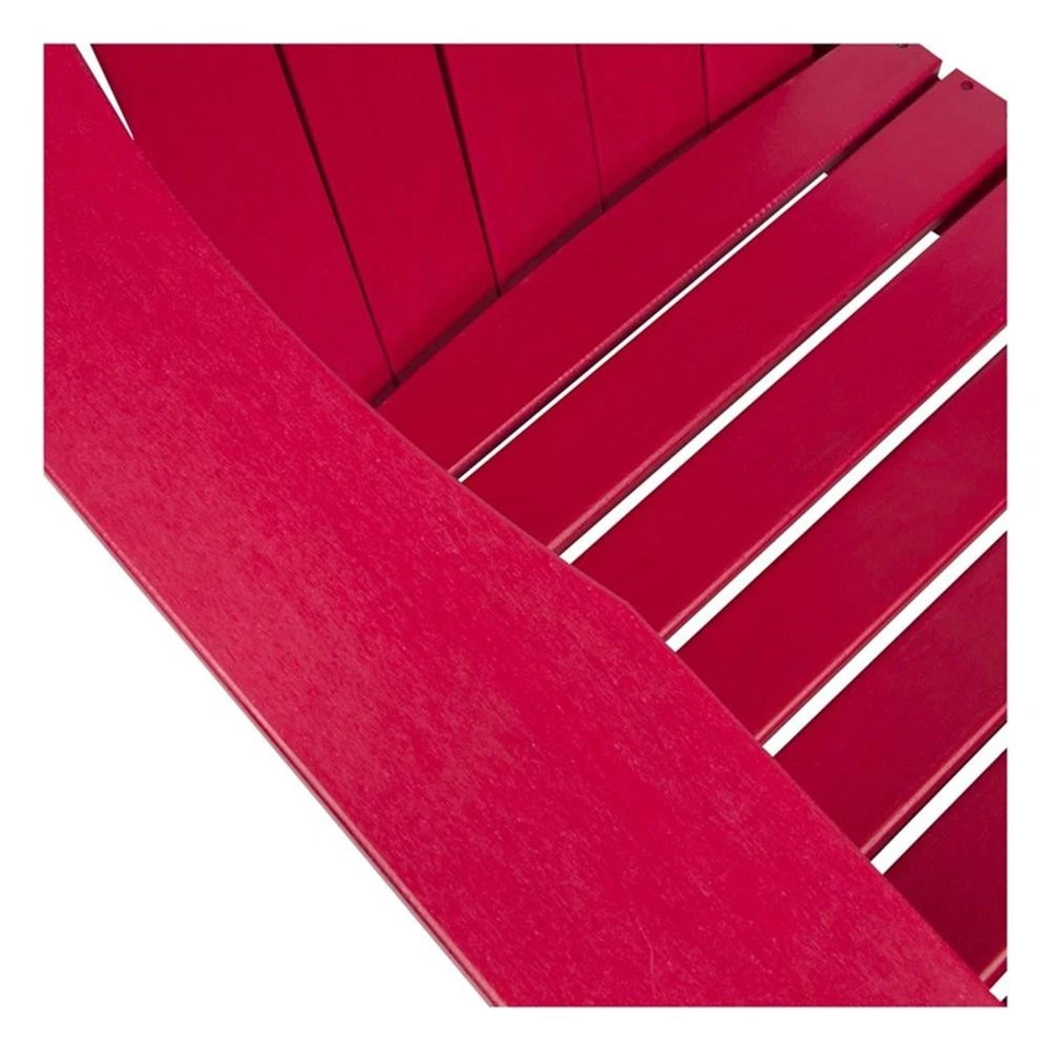 Silla plegable Adirondack Shine Company para todo tipo de clima de resina para patio porche en rojo Foto 4 de 4