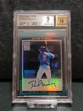 David Wright 2002 Bowman Chrome #385 Auto Refractor BGS 9 RC Rookier