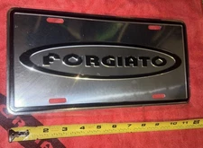 Forgiato Front License Plate Chrome Oval Logo / Wheels Brand 100 % Authentic