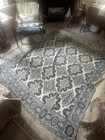 Antique Blue And White Coverlet Floral Pattern  72x86 Hand Made W Note 1860 — photo 2