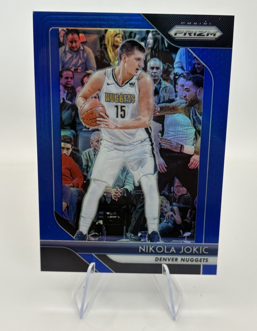 2018-19 Panini Prizm NIKOLA JOKIC #92 BLUE PRIZM #15/199 JERSEY NUMBER - NUGGETS