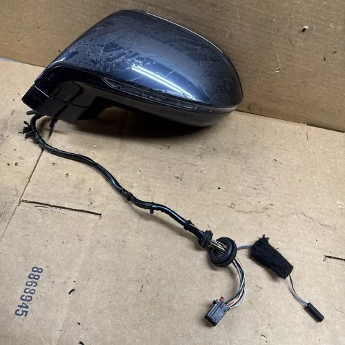 2012-2018 AUDI A7 Left DRIVER Side Door Mirror Power dark blue Blind Side B128