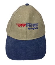 Performance Food Group PFG Springfield MA Hat Cap Adjustable Khaki Washed Worn