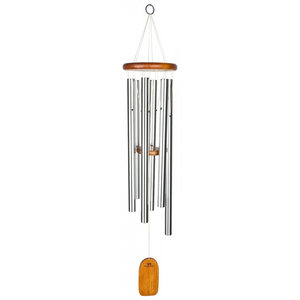 Amazing Grace 40"" Tuned Wind Chime Large - Silver