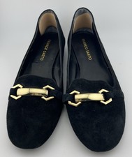 Franco Sarto Suede Loafers GERRY6 W/Gold Buckle Size 7.5