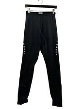 Vtg Pearl Izumi Cycling Tights Womens Sz Medium Leggings Ankle Zip Thermal Black