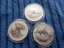 Australien Weißer Hai - Hammer Hai - Tiger Hai 2014 - 2016 je 1/2 OZ Silber