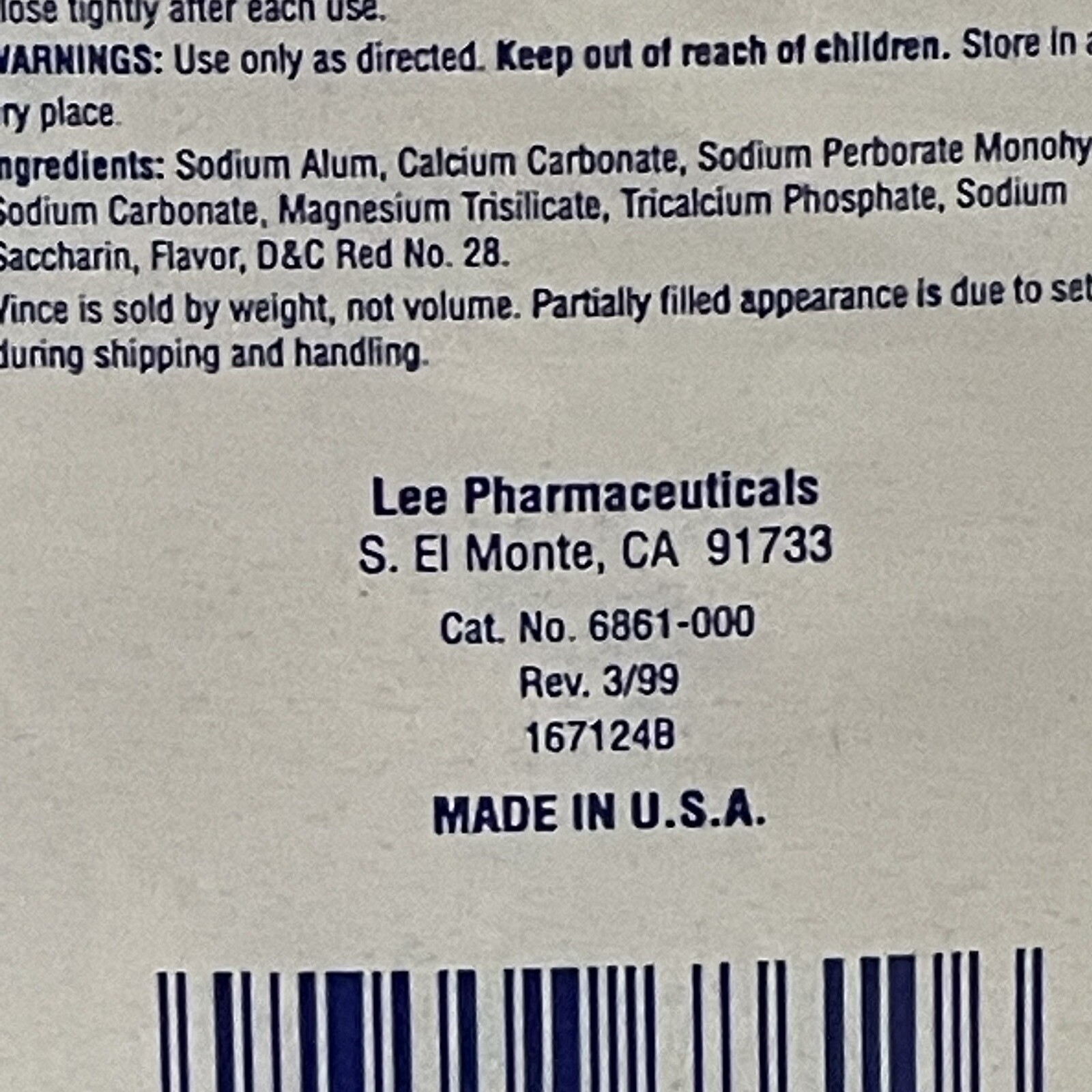 Original Vince Gum & Mouth Care Oral Powder Rinse Dentifrice Lee