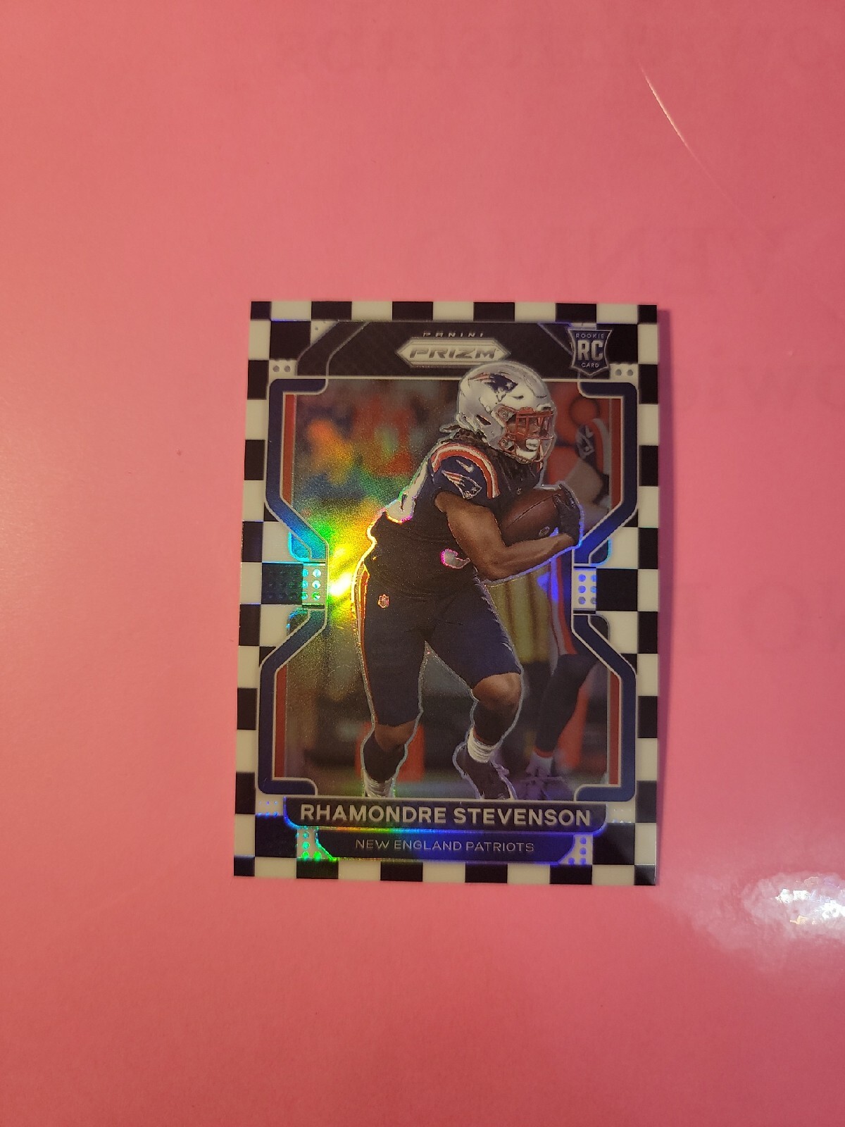 2021 Panini Prizm Black and White Checker Rhamondre Stevenson #367 Rookie RC