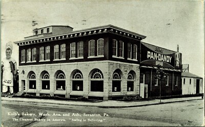 Kolb's Bakery Pan Dandy Bread Scranton Pennsylvania Postcard 1910