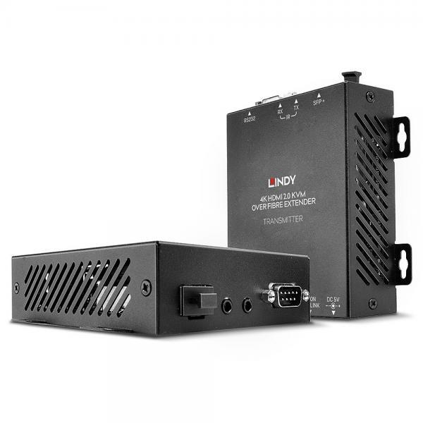 Extender su Fibra Ottica KVM HDMI 4K60, USB, IR & RS232, 300m