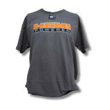 Mopar Hemi Powered Logo Cotton T-Shirt Gray Official Licensed