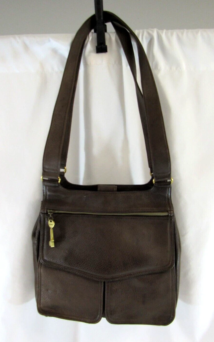 Leather crossbody bag Fossil Brown in Leather - 24781436