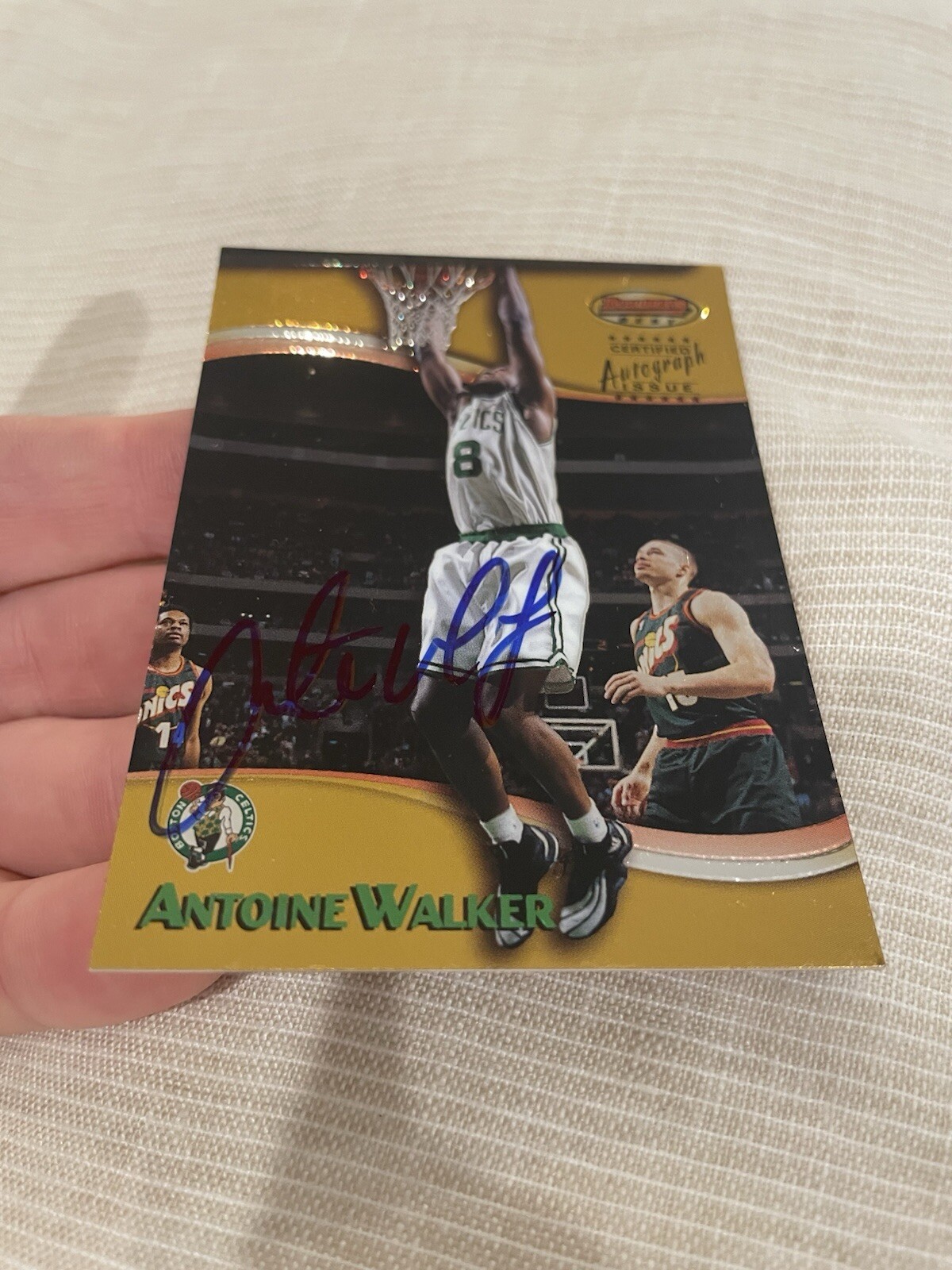 1998-99 Bowman's Best Autograph Boston Celtics Certified Issue Antoine Walker A5