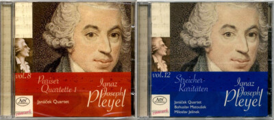 Ignaz Joseph Pleyel (2 Brand New CD's) Vol. 8 & Vol. 12 (Janacek Quartet) MINT!