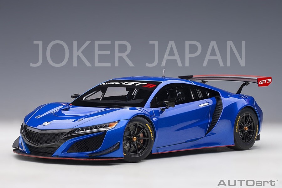 オートアートミニカー1/18ホンダNSXGT3 2018ハイパーブルー81896 AUTOart Honda NSX GT3 2018 Hyper Blue [81896] 1/18 No opening