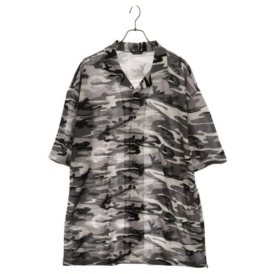 BALENCIAGA Balenciaga 21SS Camo Mesh Oversized Vacation Shirt Camo 
