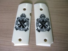 NEW SPRINGFILED LOGO RESIN GRIP FIT 1911, 1991 COMPACT COLT OFFICER KIMBER CLONE