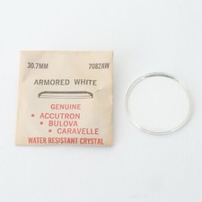 Bulova Accutron Genuine 7082AW 30.7mm Acrylic Armored White Crystal NOS