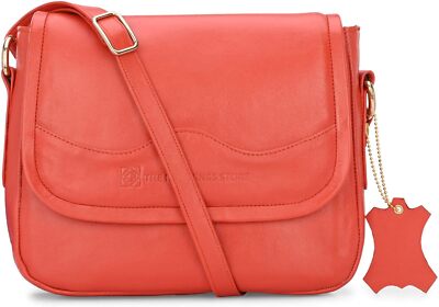 Genuine Sheep Leather bags Soft Small Crossbody Handbags & Purses for Orange 