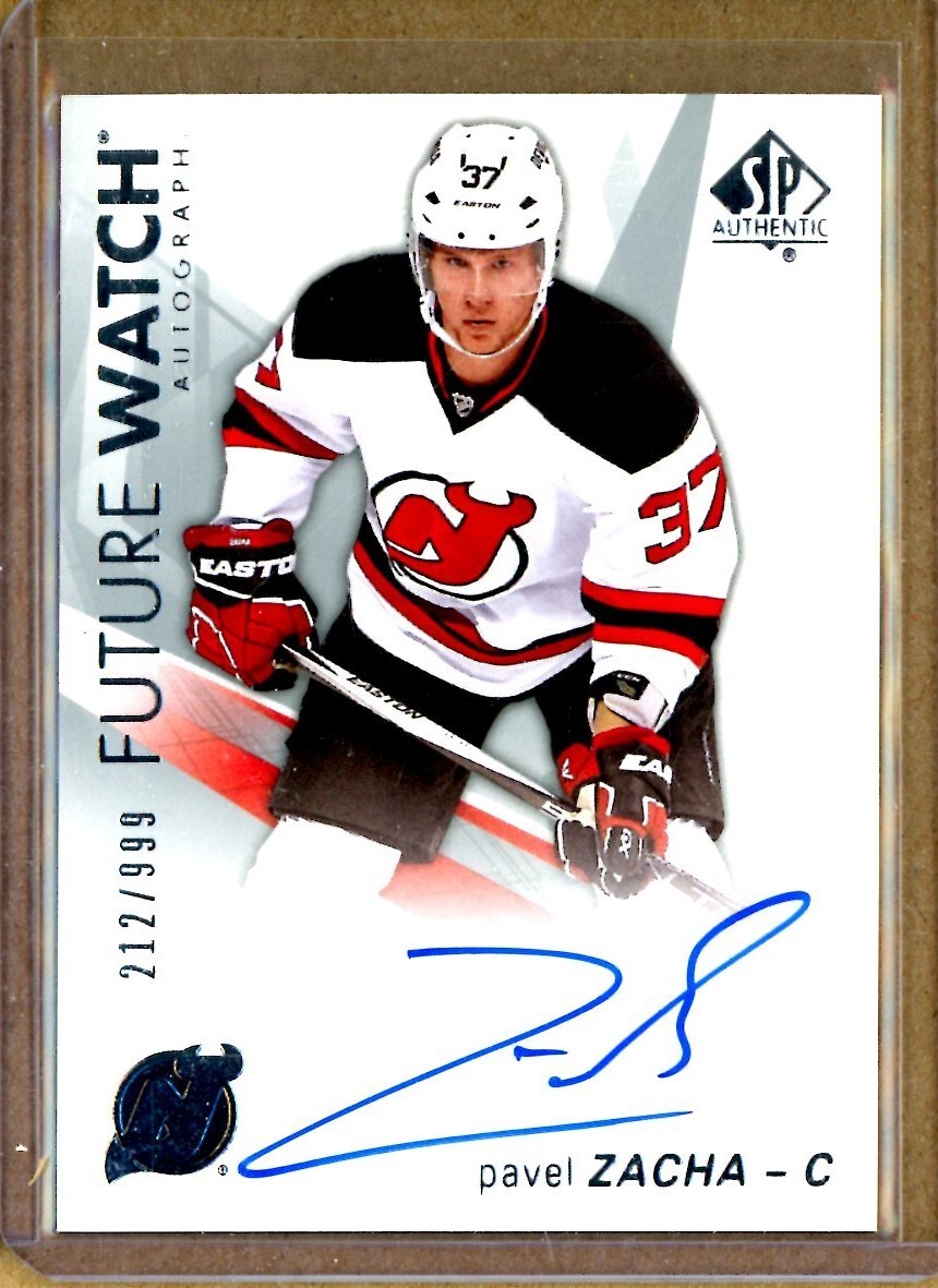 2016-17 SP Authentic Future Watch Autographs #134 Pavel Zacha RC AUTO /999