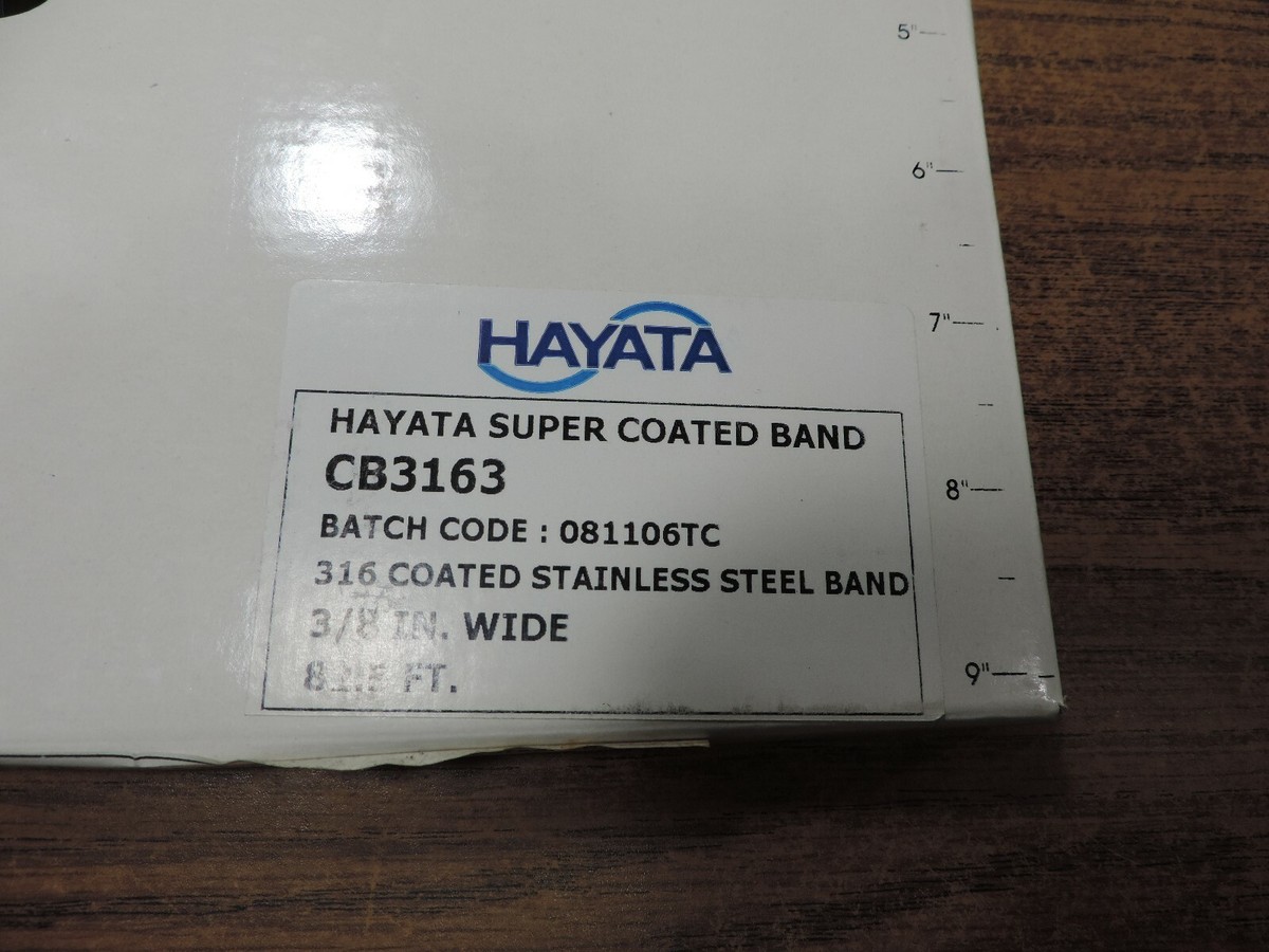 Ruban En Acier Inoxydable Hayata CB3164 - Largeur 1/2", Longueur 82,5 Pieds, Neuf