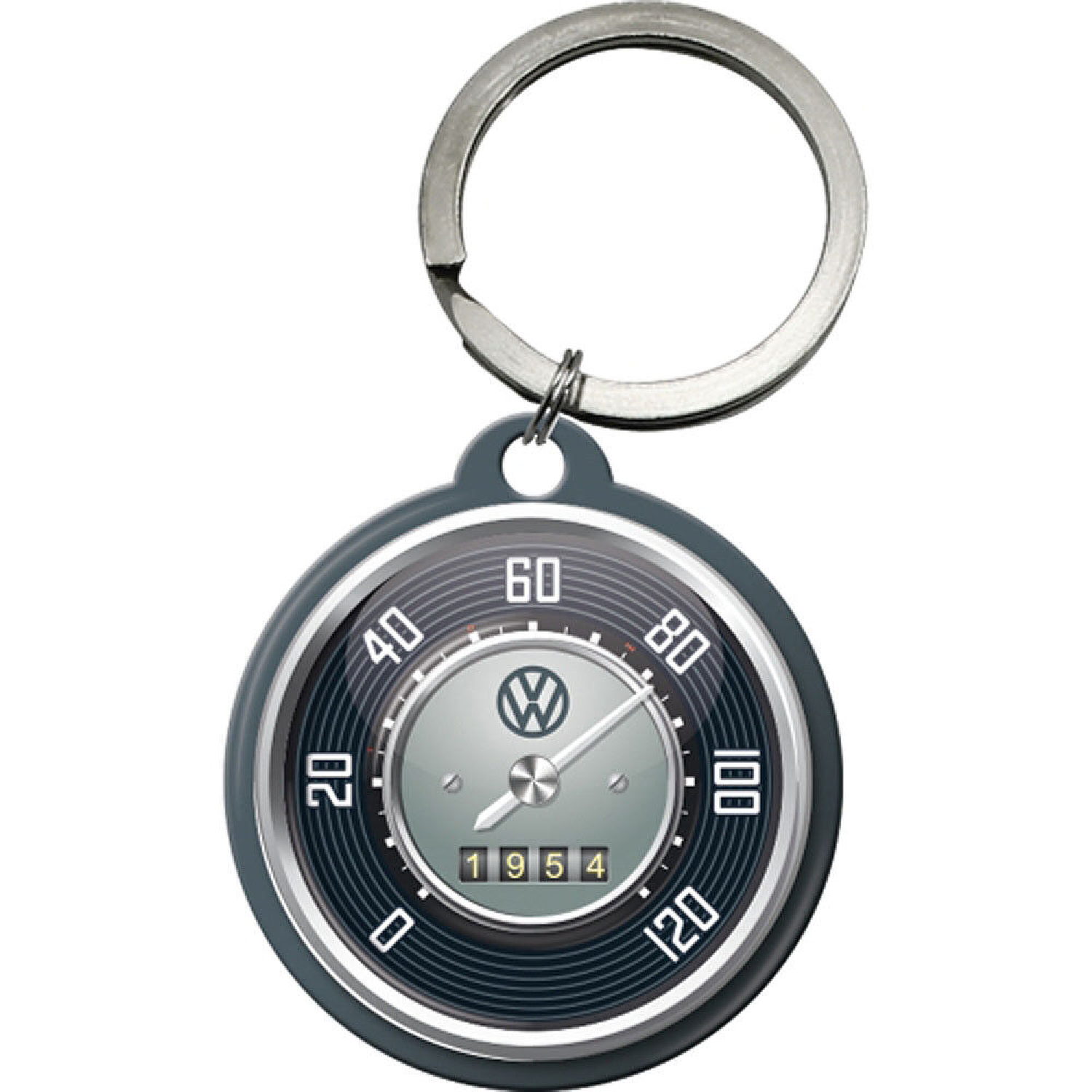 KEYRING Nostalgic Art 1.5" Circular Retro Classic Key Ring VW Spedometer IT