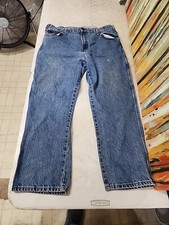 Dickies Jeans Mens 38x30 Blue Medium Wash Relaxed Fit Carpenter Workwear