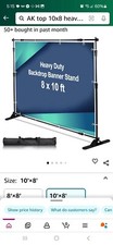 Backdrop banner stand. New in bag. Size 10x8 stand only,does not include banner