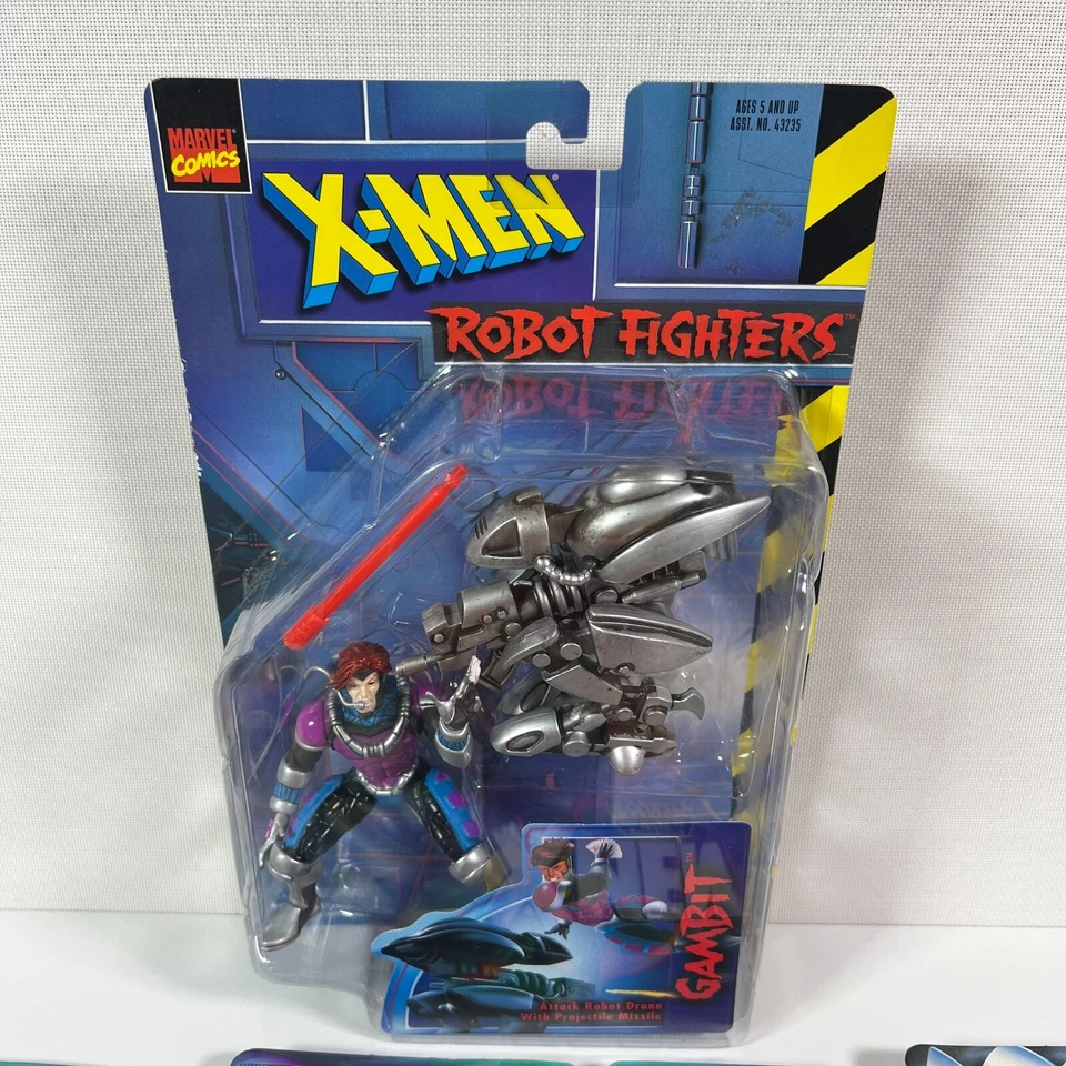 Marvel X-MEN Arma Iluminada Robot Luchadores Gambito Magneto Años 90 Juguete Figura Lote 7x Foto 2 de 4