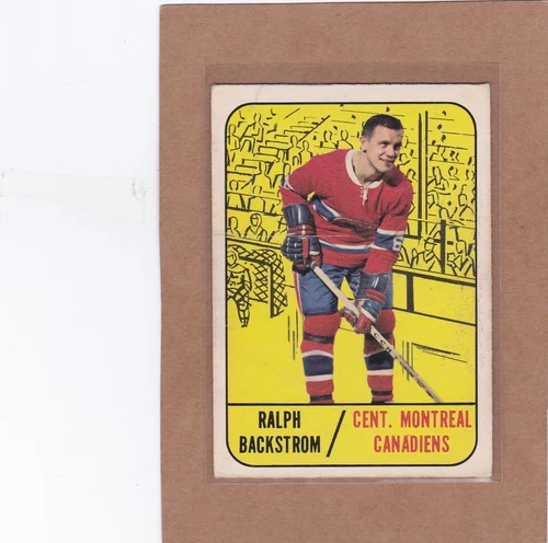 1967-68 TOPPS HOCKEY RALPH BACKSTROM #67 CANADIENS GOOD *A27739