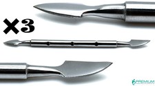 Nail Pusher Cuticle Remover Manicure Pedicure Beauty Steel Double Ended 3 Pcs N4