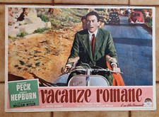 VACANZE ROMANE ROMAN HOLIDAY  PECK AUDREY HEPBURN VESPA FOTOBUSTA ORIGINALE