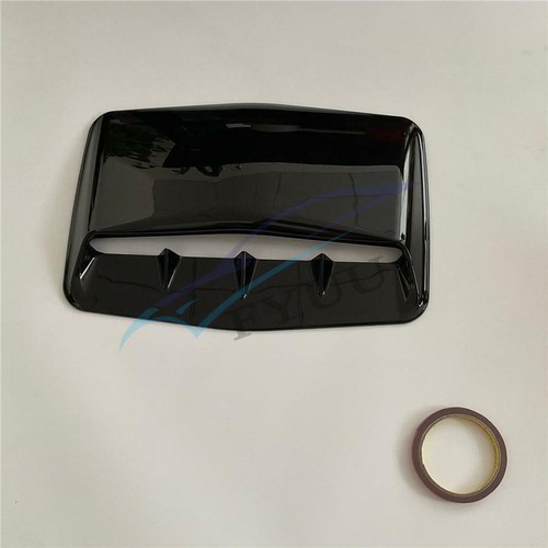 x Xotic Tech 10x7 Air Flow Vent Intake Hood Scoop Turbo Bonnet Vent Decorative Cover Universal Fit Car (Black