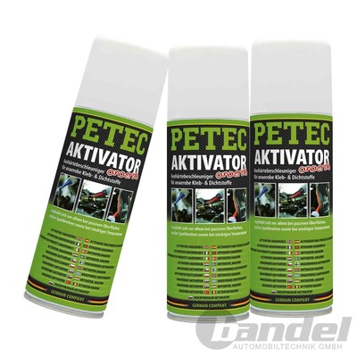3x200 ml PETEC AKTIVATOR SPRAY ANAEROB AUSHÄRTBESCHLEUNIGER KLEB-DICHTSTOFF