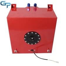 10 Gallon 40L Fuel Cell Tank W/ level sender red Aluminum Racing Drift Universal