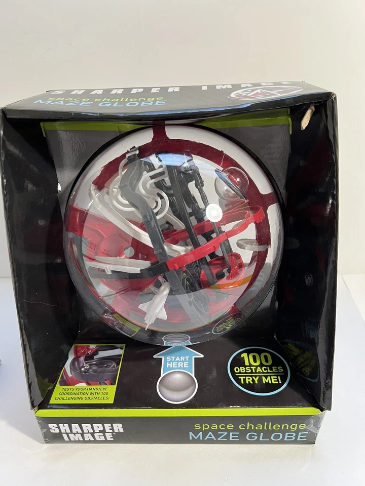 Sharper Image 3D Space Challenge Maze Globe 100 Obstacles Labyrinth Game - Image 3 of 4
