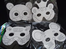 12 Máscaras para Colorear Animales Lindos Actividades Fiesta Infantil - Nuevas en Embalaje Precintado