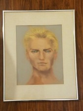 Young Sting The Police Pastel Portrait by Jackie Gottlieb