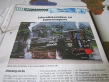 Deutsche Dampflok & Risszeichnung Z8 Zahnradlok Schneebergbahn BBÖ DRG 99.730