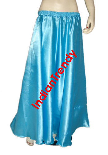 Damen Satin Halbkreis Rock Bauchtanz Rock Tribal Oriental 4-5 Yard Maxi - Bild 25 von 31