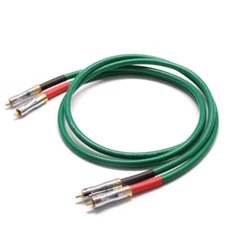 Pair Mcintosh Silver Plated OFC HIFI RCA Audio Cable Signal Interconnect Cable