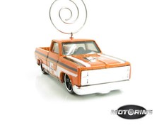1983 '83 Chevy Silverado Orange Truck Car Rare Christmas Tree Ornament Diecast