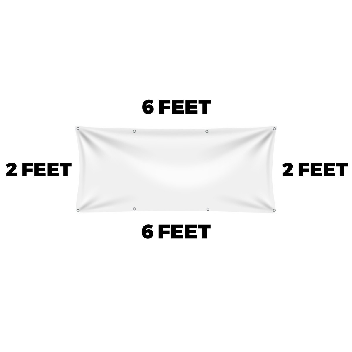 VictoryStore 2x6 Feet Blank Banner - 10oz Blank Vinyl Banner with