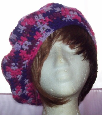 AMBERGREAＭ　Crochet Knit Tam Knit Tam Hats for Women & Men, Cotton Beret-Style Crochet