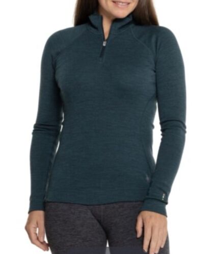 NWT / $120 ~ Smartwool 1/4 Zip Merino Wool Thermal Base Layer / Wmns XL