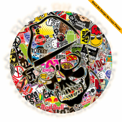 Sticker Bomb skull boss sticker skull car motorcycle helmet print pvc 1 pcs.