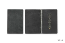 PLOTTER 5016 6-Ring Cowhide Steer Leather Binder Horsehair II Bible size Black